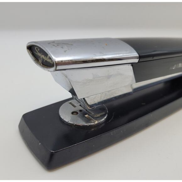 Vintage Swingline 333 Stapler Mid Century Black Long Island NY Ronnie Bag Co - Picture 3 of 16